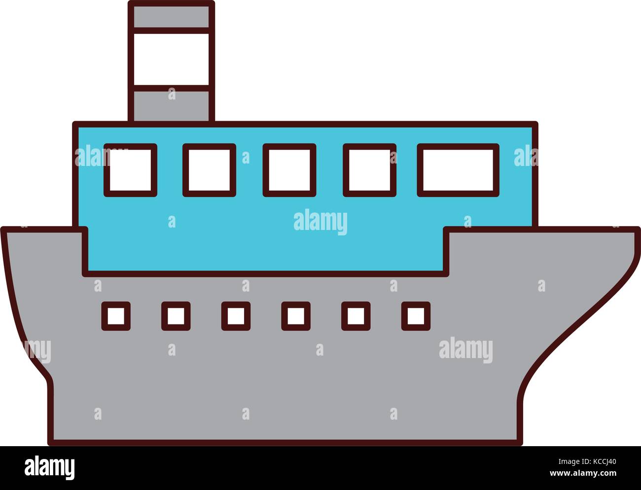 Il trasporto via mare di logistica di spedizione marittima nave da carico Illustrazione Vettoriale