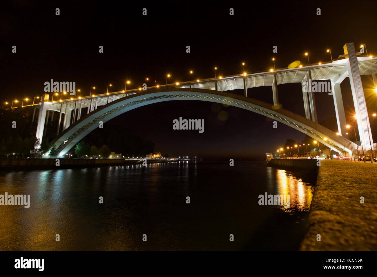 Porto, Vila Nova de Gaia, Rio Douro e Pontes Foto Stock