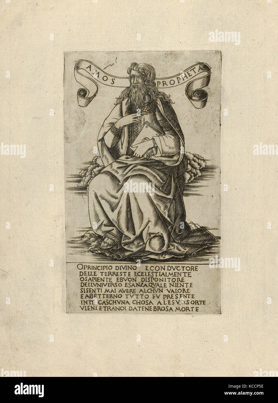 Disegni e stampe, stampa, il profeta Amos, dai Profeti e Sibille e Profeti e Sibille, artista dopo, Francesco Rosselli Foto Stock