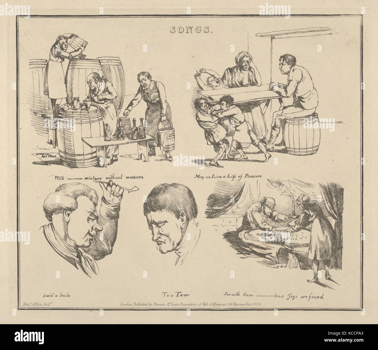 Canzoni: 'Con      miscela senza misura...', Henry Thomas Alken, 1822 Foto Stock