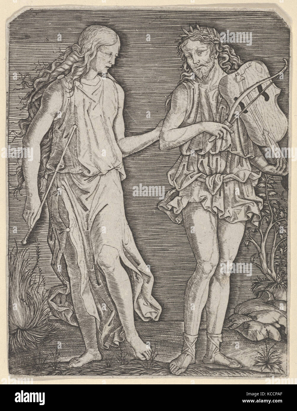 Orfeo ed Euridice, Marcantonio Raimondi, ca. 1500-1506 Foto Stock