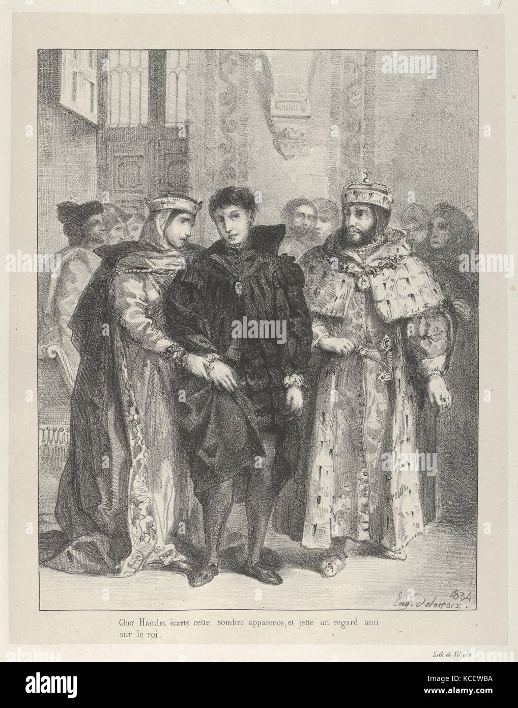 La regina cerca di Borgo Console, Eugène Delacroix, 1834 Foto Stock