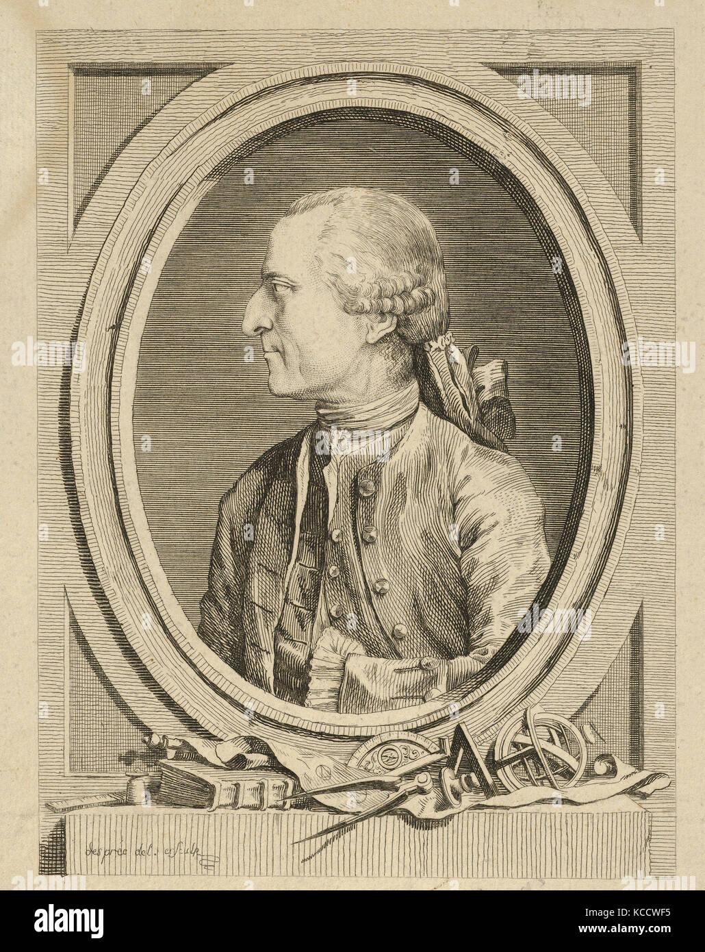 Disegni e Stampe, Stampa, Antoine de Chézy, artista Louis Jean Desprez, Francese, Auxerre 1743-1804 a Stoccolma Foto Stock