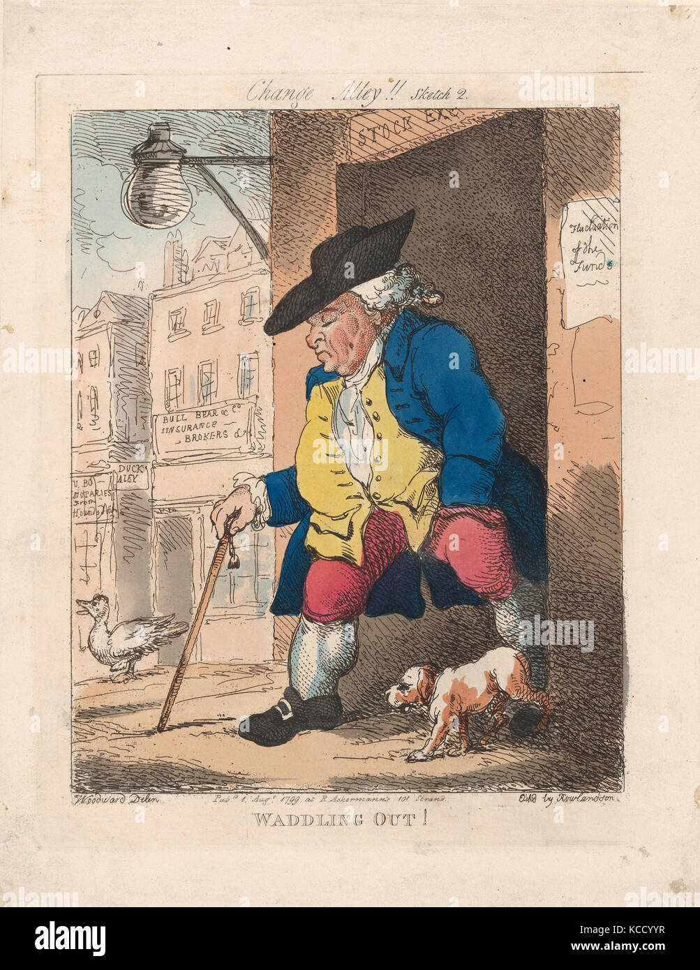 Disegni e Stampe, Stampa, Sculettando fuori!, editore, artista, dopo Rudolph Ackermann, Thomas Rowlandson, George Woodward Foto Stock