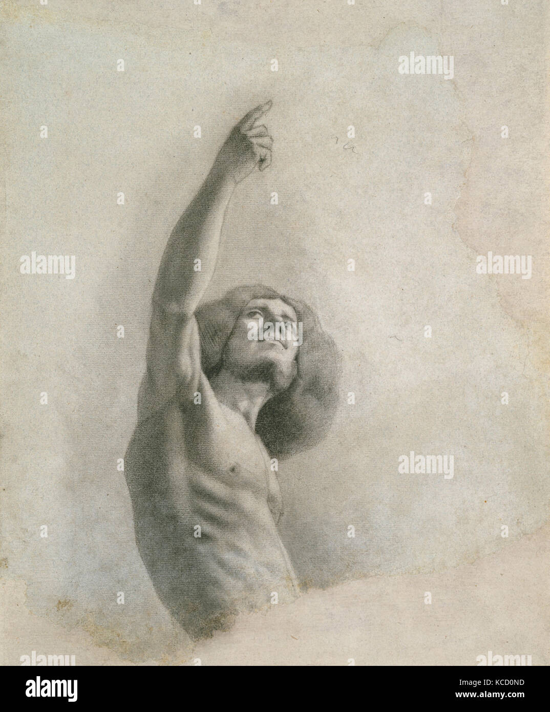 Autoritratto con braccio eccelso, Gustave Courbet, ca. 1840 Foto Stock Autoritratto con braccio eccelso, Gustave Courbet, ca. 1840 Foto Stock