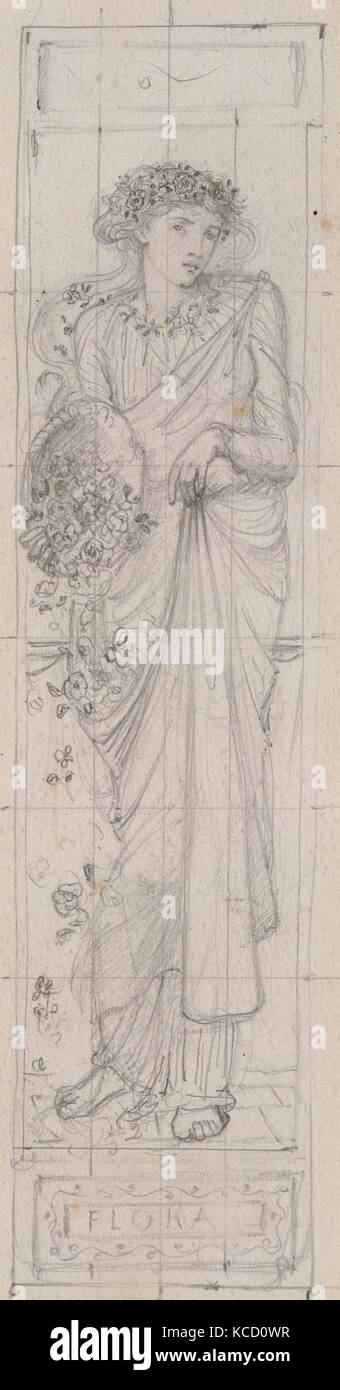 Design per la figura di " Flora ", Sir Edward Burne-Jones, secolo XIX Foto Stock