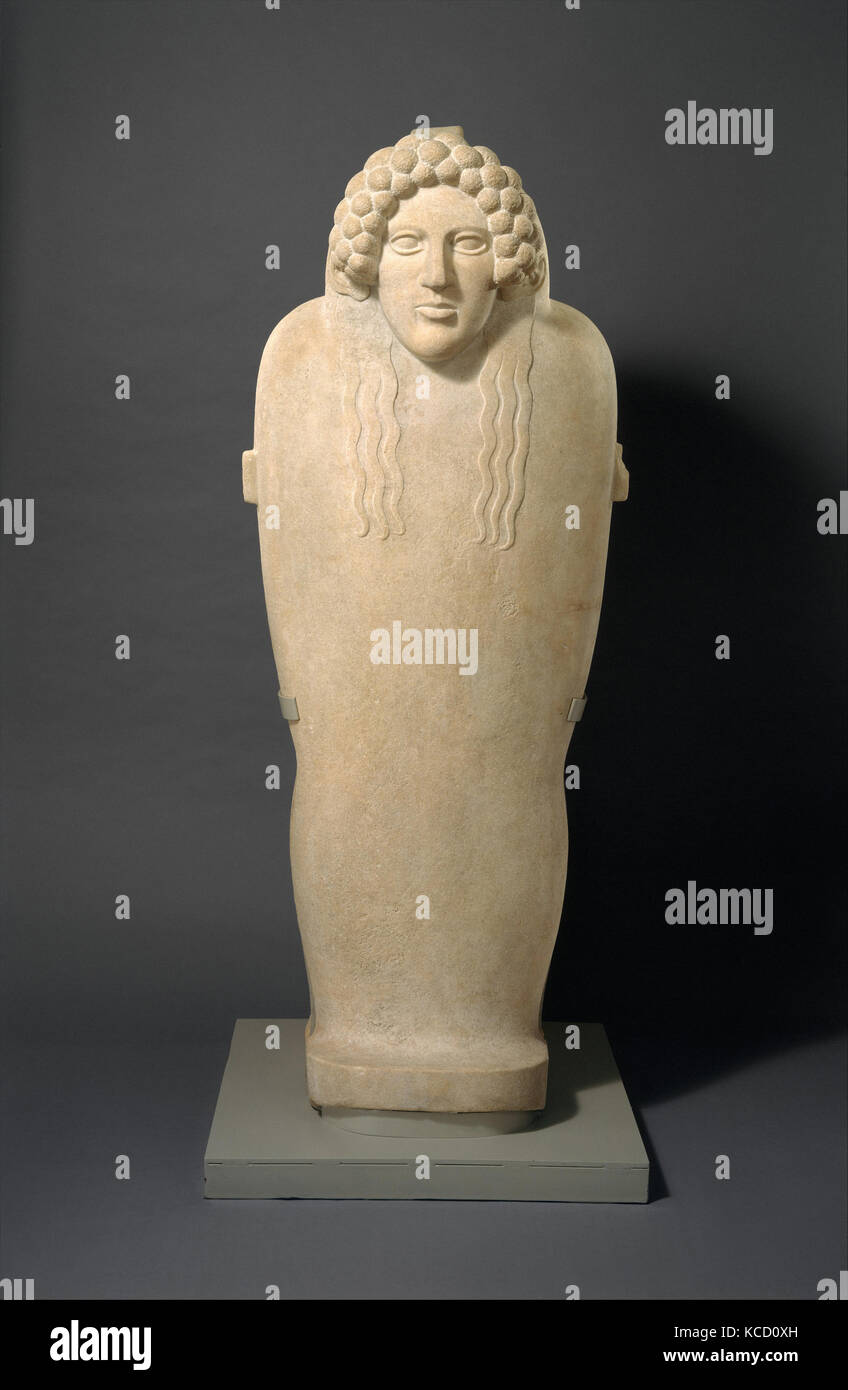 Marmo sarcofago antropoide, ultimo quarto del V secolo A.C. Foto Stock
