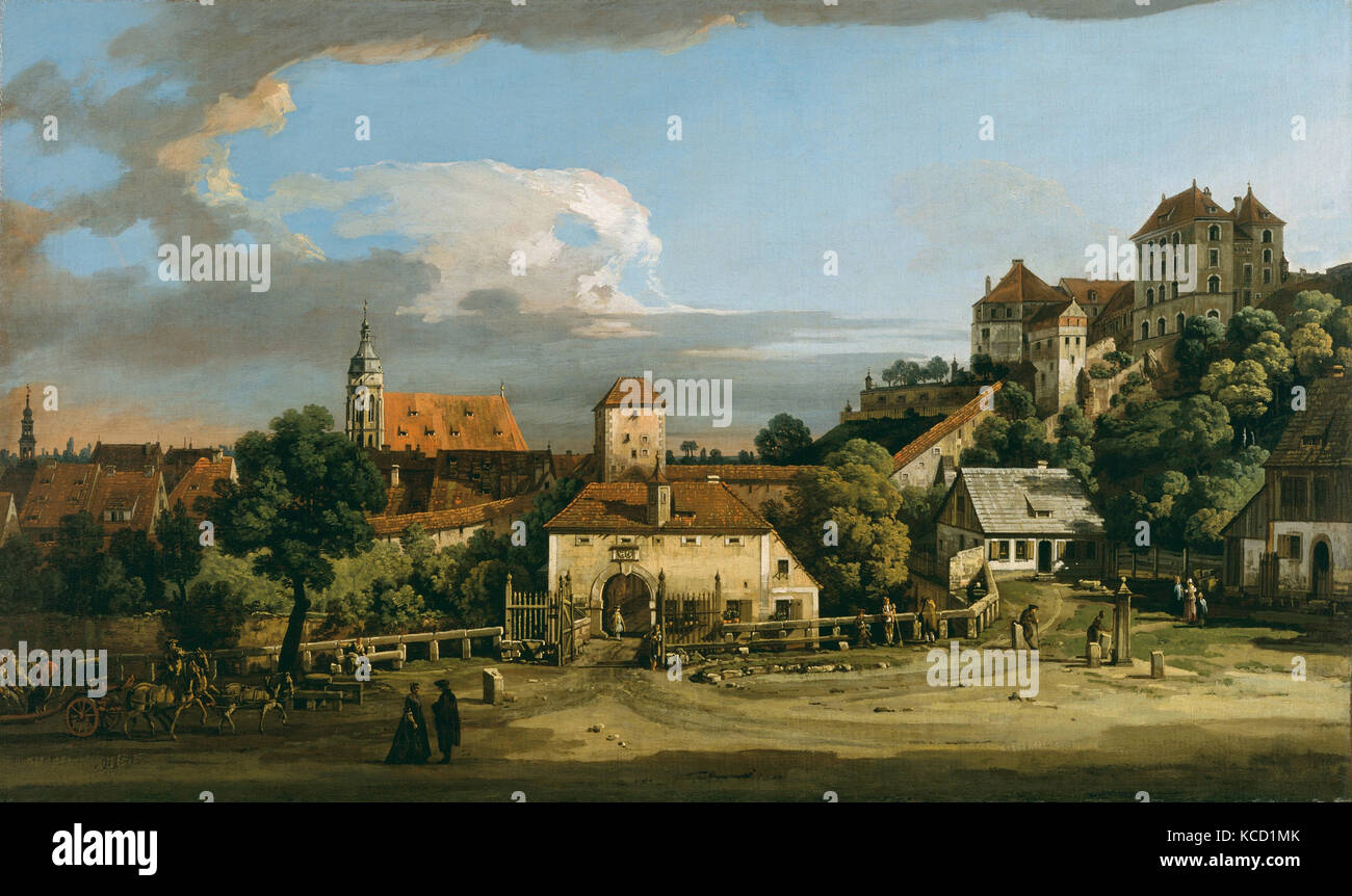 Pirna: La Obertor dal sud, Bernardo Bellotto, 1760s Foto Stock