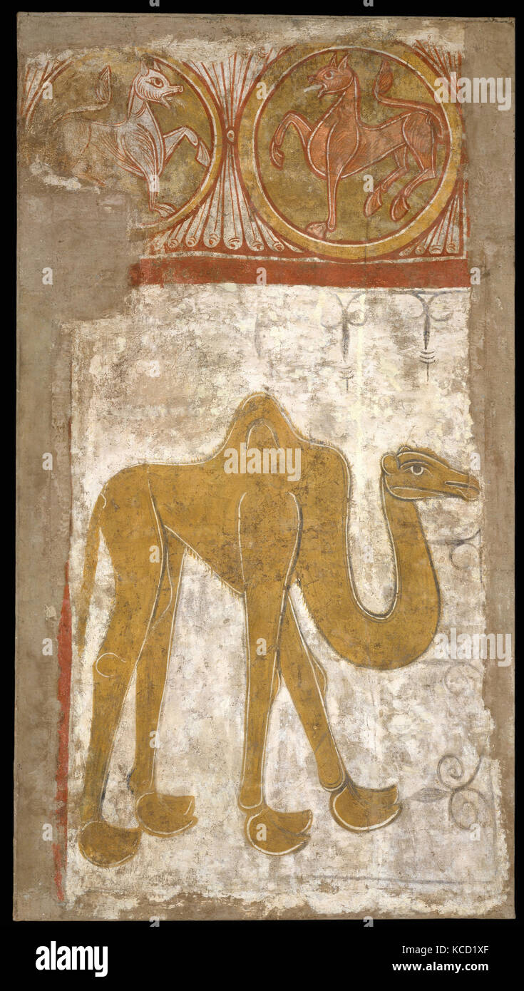Il cammello, prima metà del XII secolo (possibilmente 1129-34), fatta di Castilla e León, Spagna, Spagnolo, Affresco trasportato su tela, globale Foto Stock
