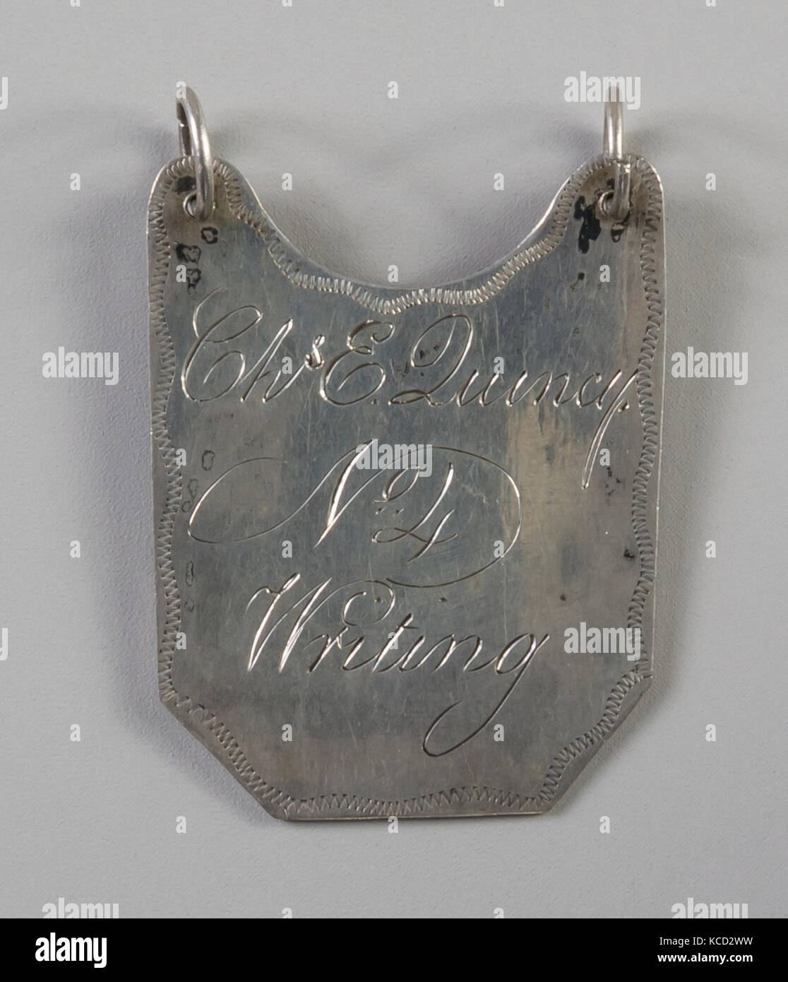 Medaglia, 1818, probabilmente a Portland, Maine, Stati Uniti, American, argento, con anelli: 1 1/8 x 1 1/2 in. (2.9 x 3.8 cm Foto Stock