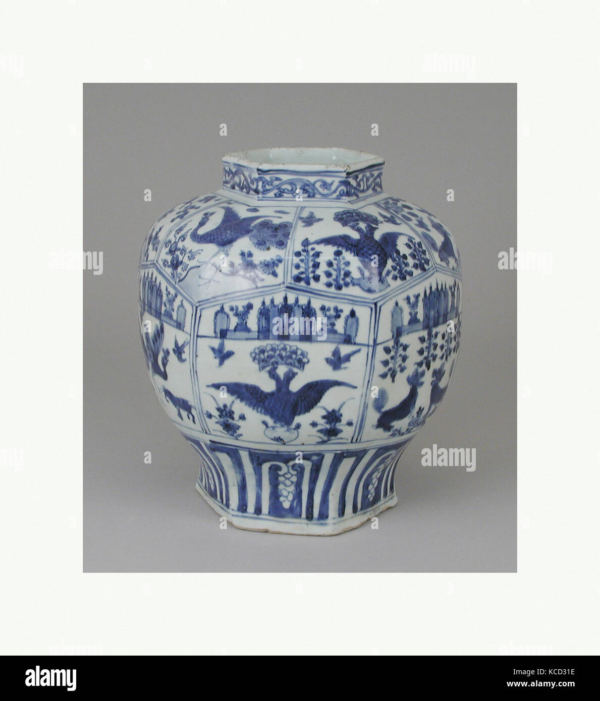 Vaso con l'emblema dell'Ordine di sant'Agostino, ca. 1575-1600 Foto Stock