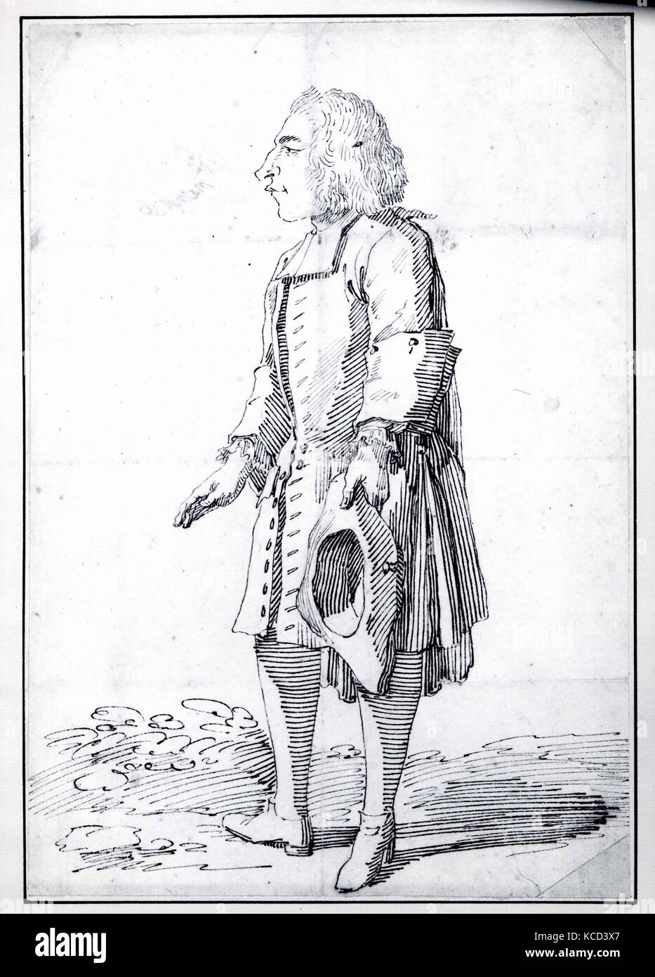 La caricatura di un conte polacco, Pier Leone Ghezzi, ca. 1694-1755 Foto Stock