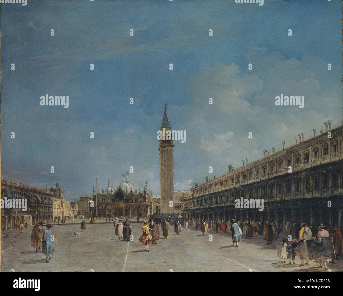 Piazza San Marco, Francesco Guardi e media a fine 1760s Foto Stock