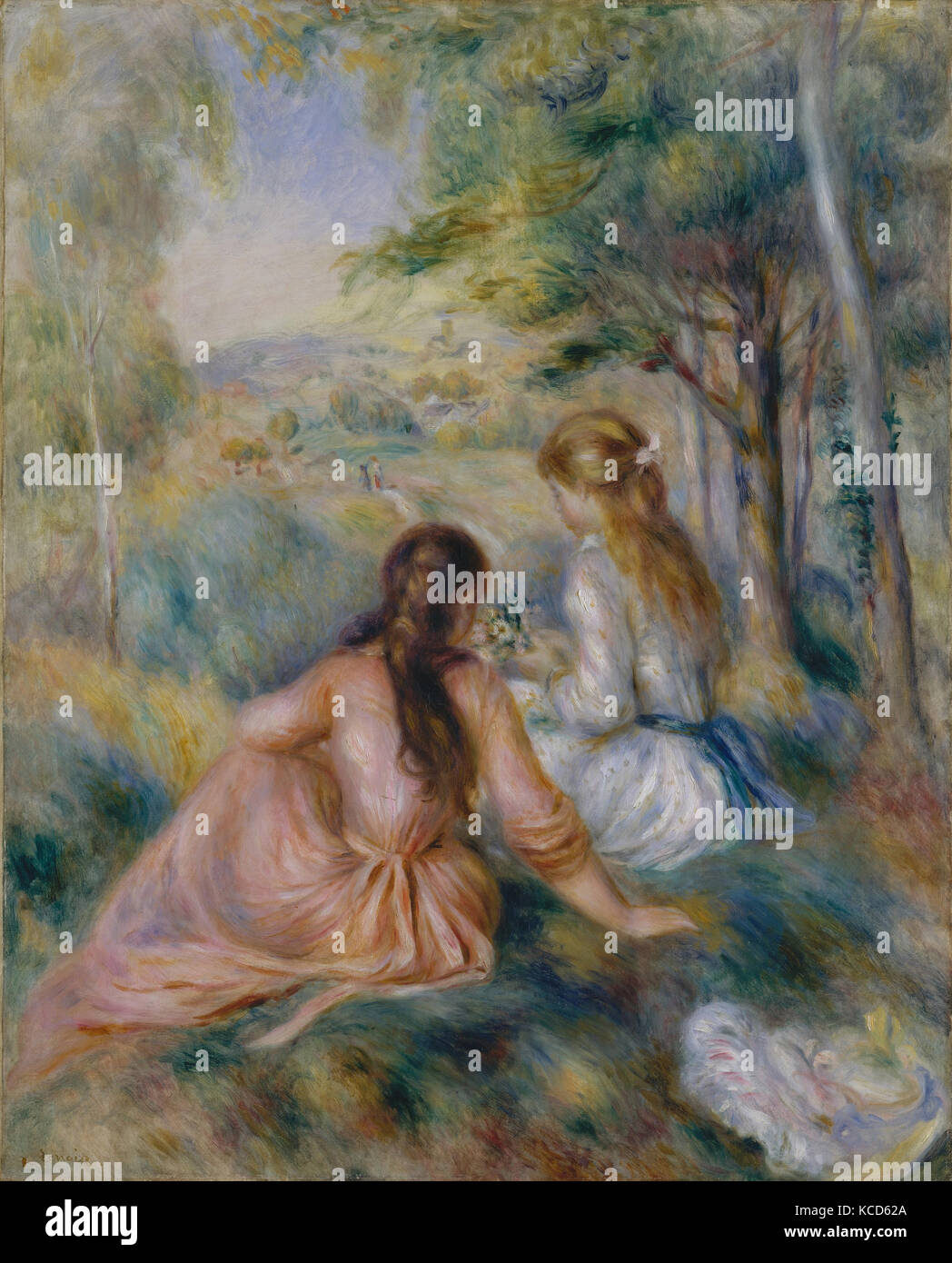 Nel prato, 1888-92, olio su tela, 32 x 25 3/4 in. (81,3 x 65,4 cm), dipinti, Auguste Renoir (francese, Limoges 1841-1919 Foto Stock