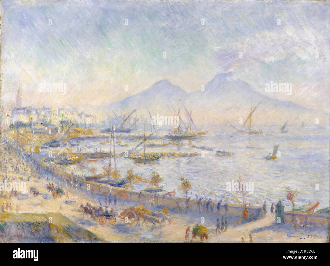 La baia di Napoli, 1881, olio su tela, 23 1/2 x 32 in. (59,7 x 81,3 cm), dipinti, Auguste Renoir (francese, Limoges 1841-1919 Foto Stock