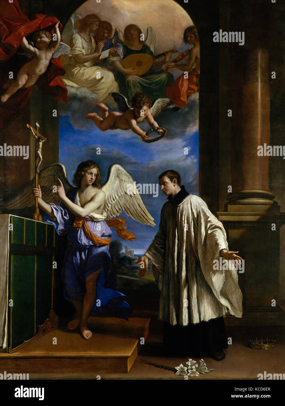 La Vocazione di San Luigi (Luigi) Gonzaga, Guercino, ca. 1650 Foto Stock