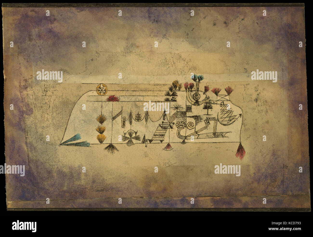 Tutte le anime' immagine, 1921, acquarello e trasferito l'inchiostro di stampa su carta, confina con inchiostro, montata su cartone, 15 3/4 × 21 Foto Stock