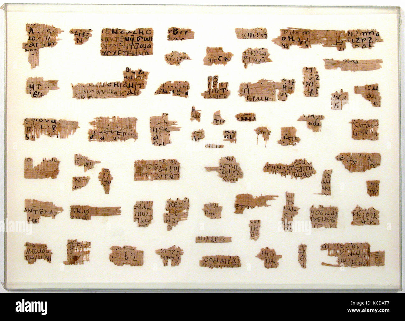 Frammenti di papiro di una lettera da Giuseppe di Epifanio, 580-640 Foto Stock