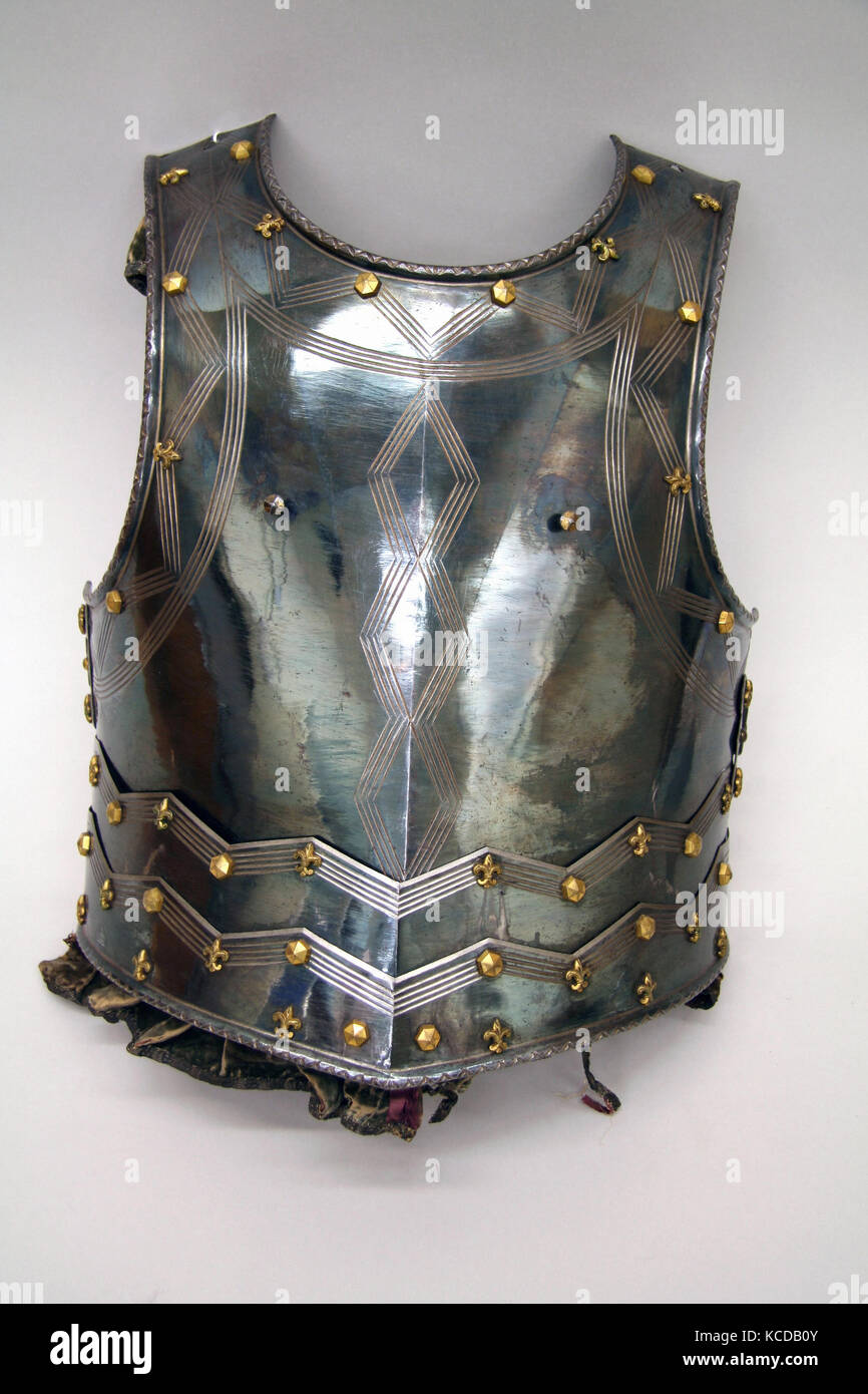 Corazza Ca 1800 In Francese O In Italiano Acciaio Oro Tessili Cuoio Armor Parts Cuirasses Foto Stock Alamy