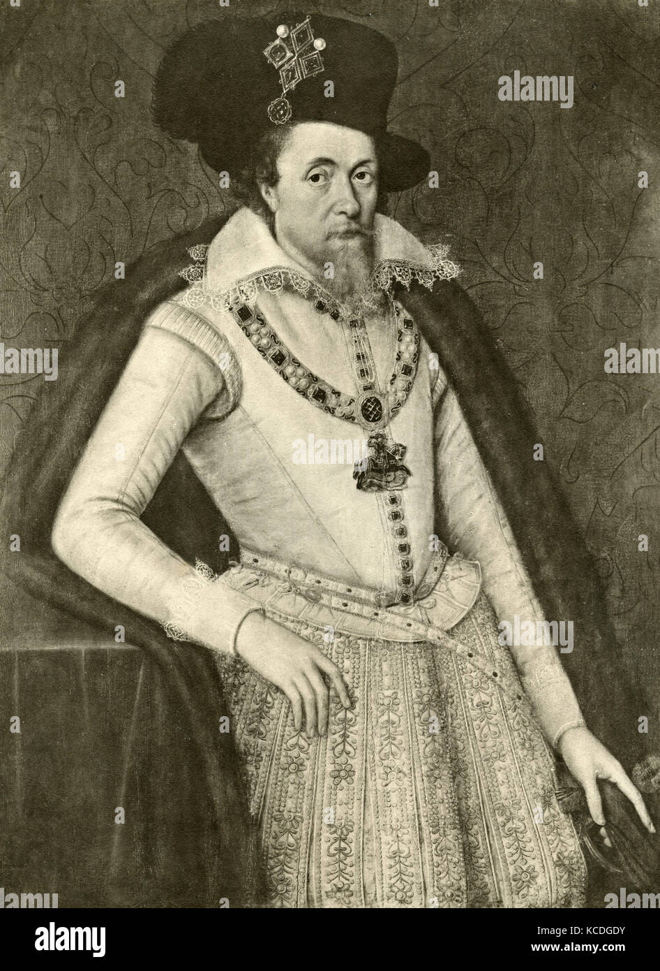 Giacomo I, re d'Inghilterra, ritratto Foto Stock