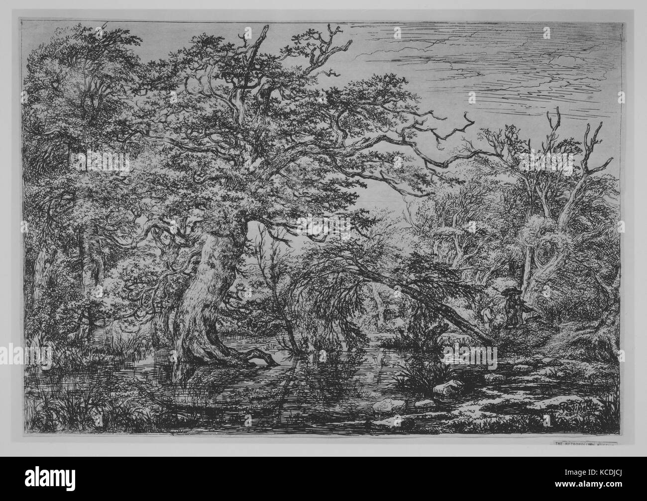 Una palude foresta con i viaggiatori su una banca (i viaggiatori), Jacob van Ruisdael, xvii secolo Foto Stock Una palude foresta con i viaggiatori su una banca (i viaggiatori), Jacob van Ruisdael, xvii secolo Foto Stock