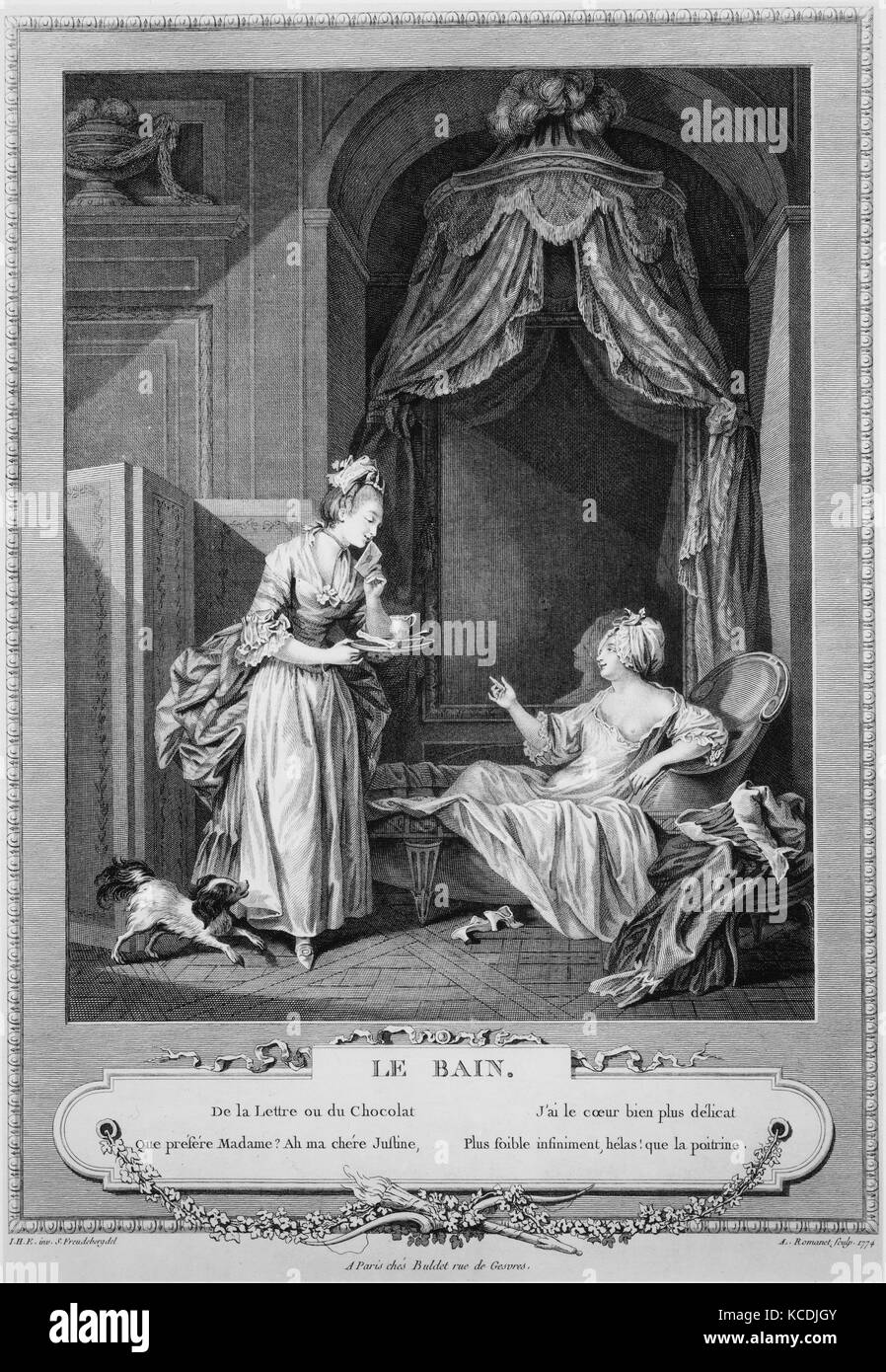 Le Bain (bagno), progettato da Sigmond Freudeberg, 1774 Foto Stock