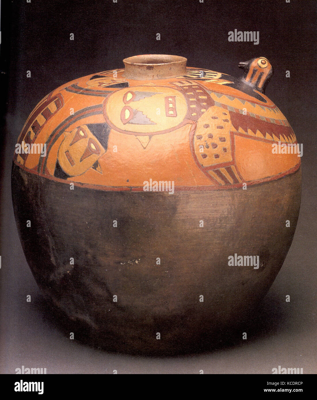 Storage Jar, Trophy-Head divinità, 2A-I secolo A.C. Foto Stock