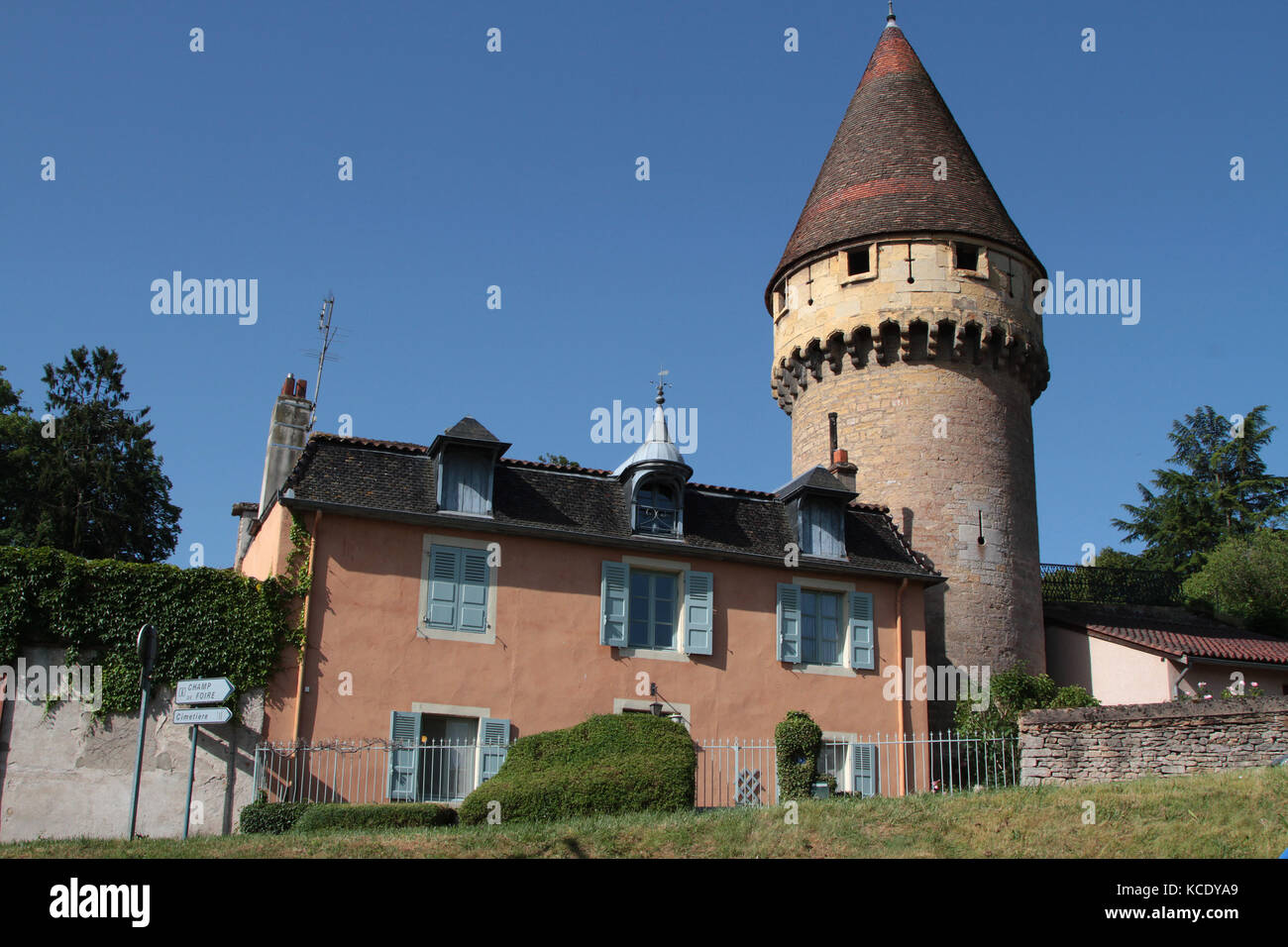 cluny remparts : Torre di Fabry Foto Stock