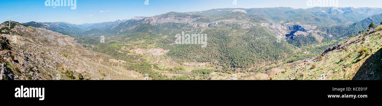 Puerto de las palomas punto di vista nella Sierra de Cazorla, Jaen, Spagna Foto Stock