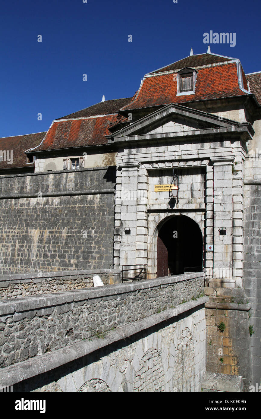 Forte Barraux : costruito nel 1597 dal duca di Savoia per difendere l'ingresso della valle di Gresivaudan sul territorio francese, il forte è preso dal Foto Stock