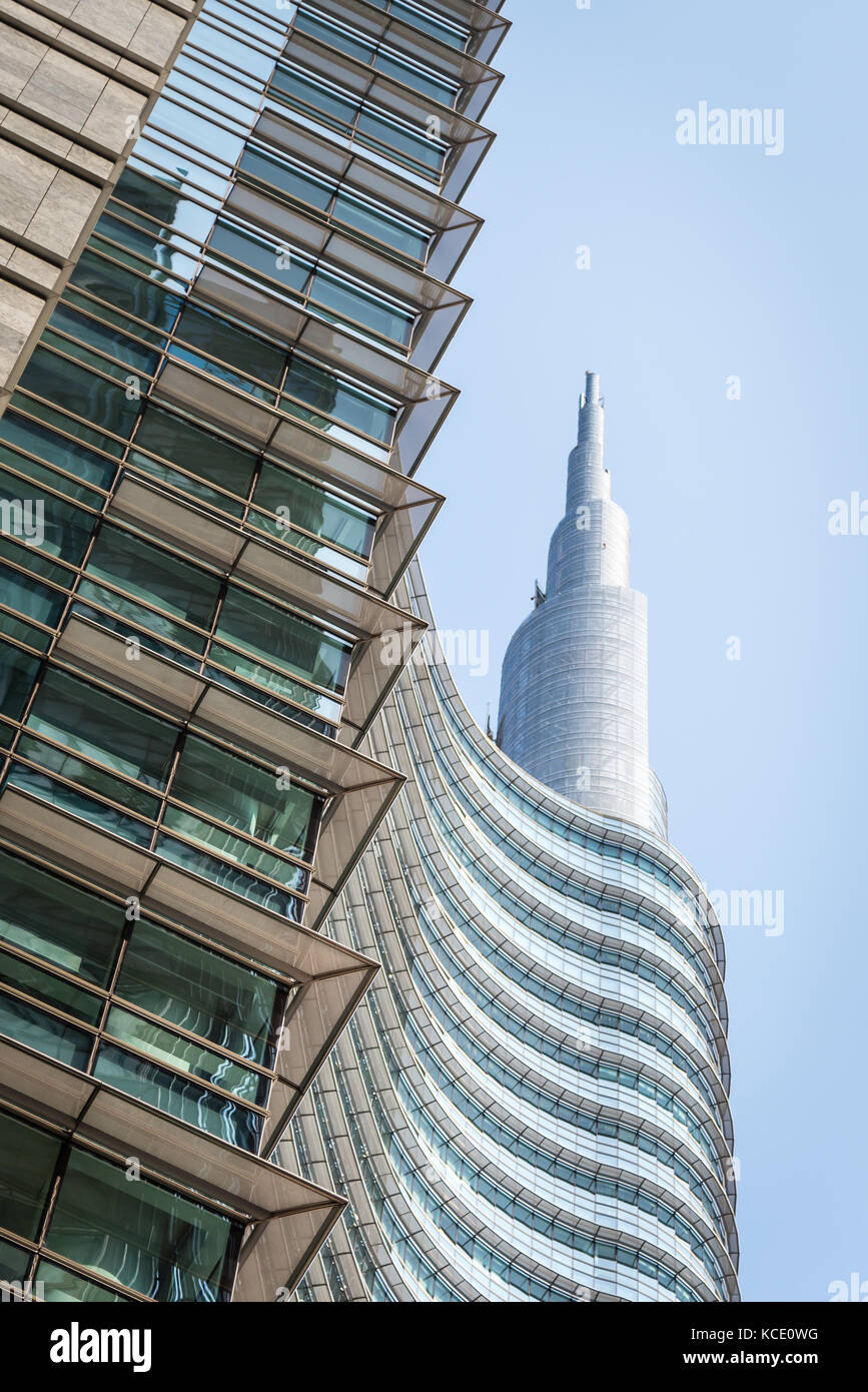 Torre di unicredit a milano Foto Stock