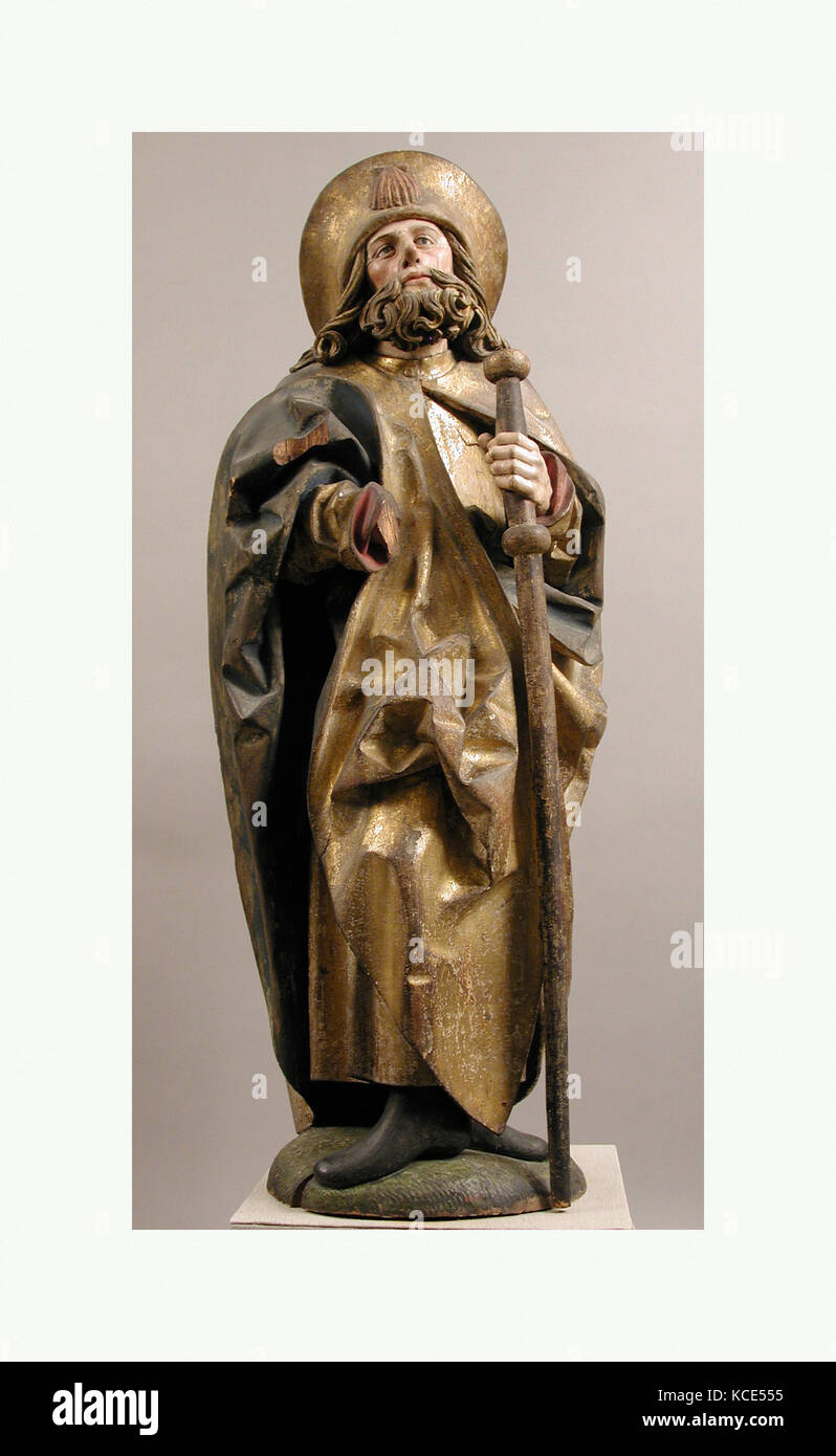 San Giacomo il Maggiore, 1475-1500 realizzata in Germania, Sud della Germania, pino con della vernice e dorature, complessivo: 35 1/2 x 14 1/4 x 9 1/2 Foto Stock