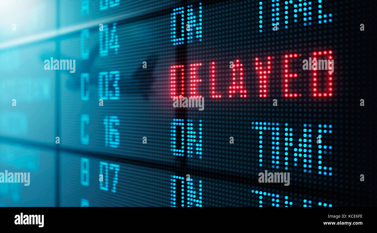 Il display a LED - aeroporto di volo scheda Stato Foto Stock