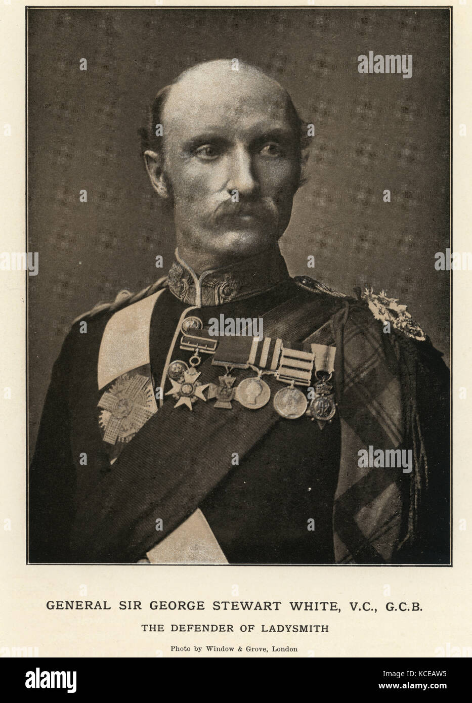 Maresciallo di campo Sir George Stuart White, un ufficiale dell'esercito britannico. Foto Stock