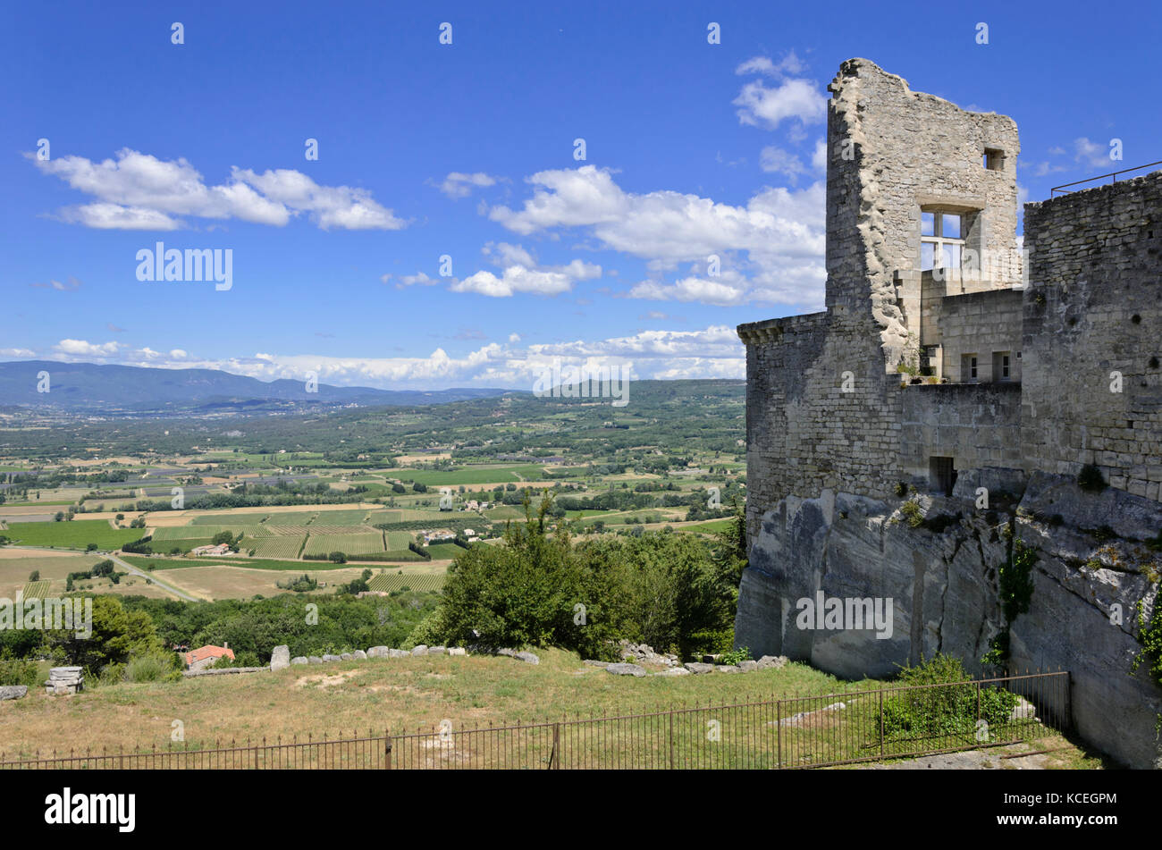 Rovina del castello, Lacoste, Provenza, Francia Foto Stock