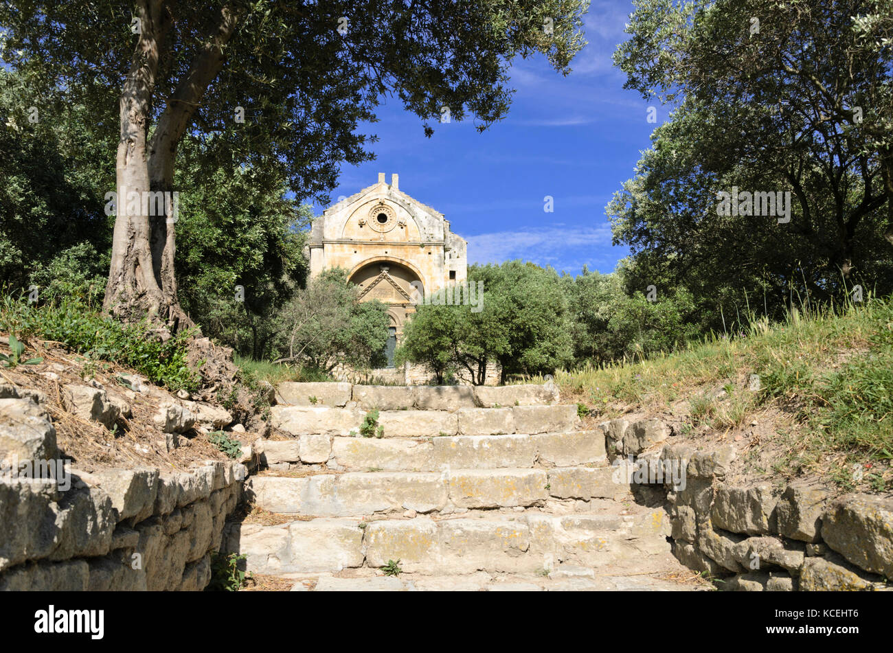 Chapelle Saint-gabriel, Alpilles, Provenza, Francia Foto Stock