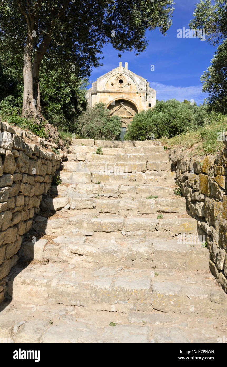 Chapelle Saint-gabriel, Alpilles, Provenza, Francia Foto Stock