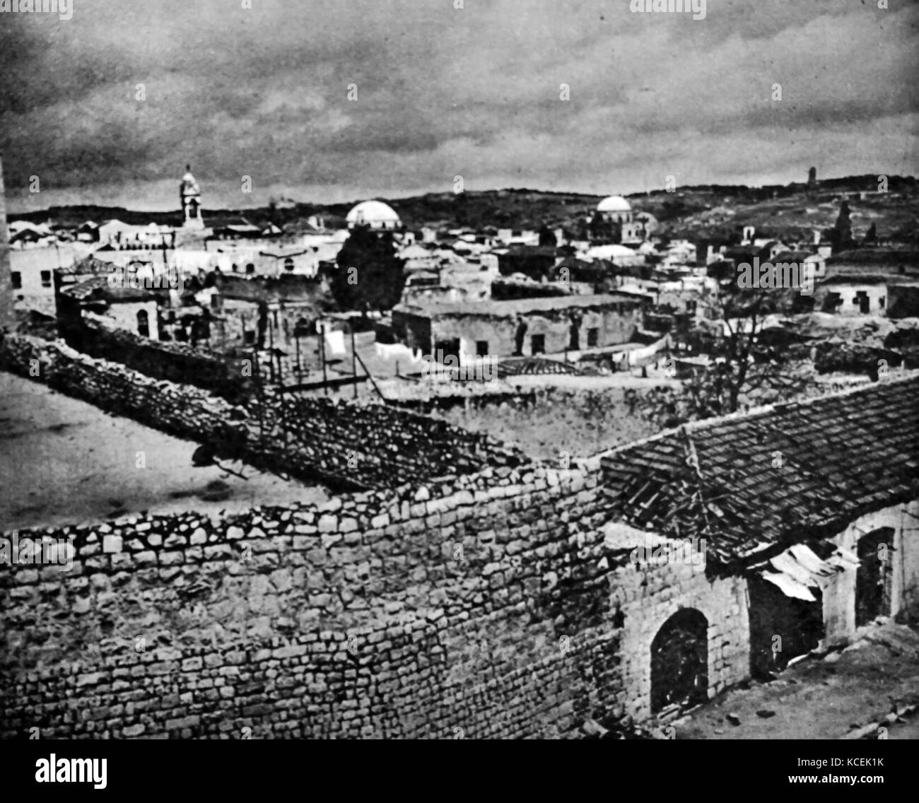 Fotografia del quartiere ebraico della città vecchia di Gerusalemme è presidiata da la Haganah Ebraica. In data xx secolo Foto Stock