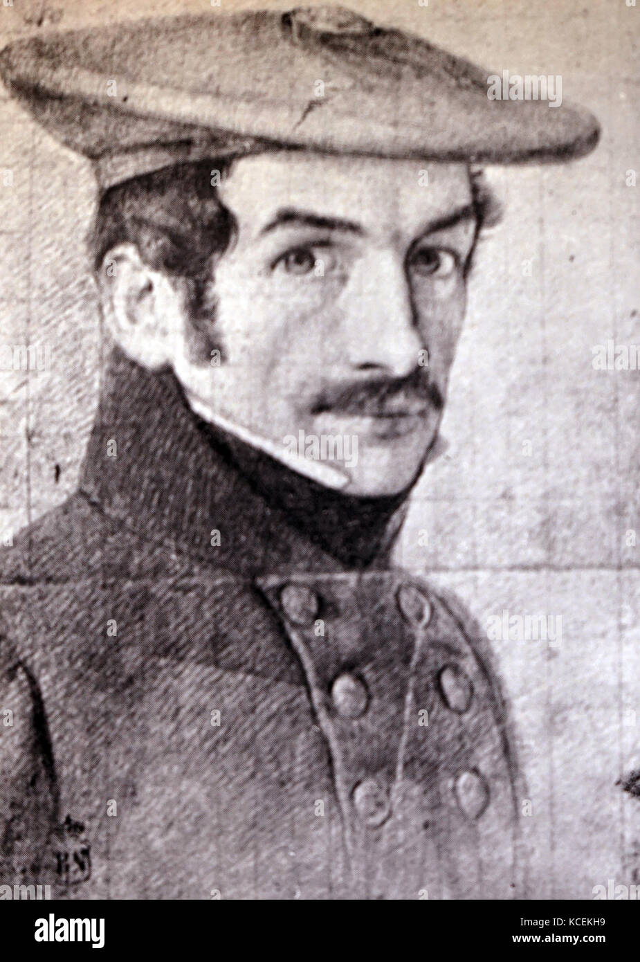 Ritratto di Ramón Cabrera y Griñó (1806-1877) un generale carlista di Spagna. Datata del XIX secolo Foto Stock