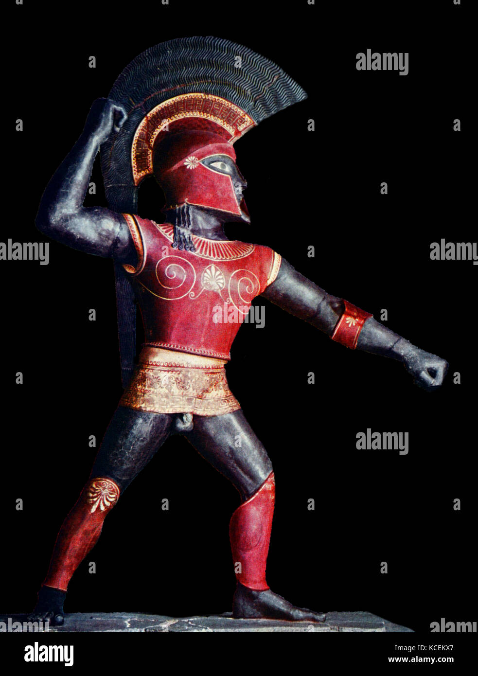 Statua in terracotta di Marte il guerriero. Datata VI secolo A.C. Foto Stock