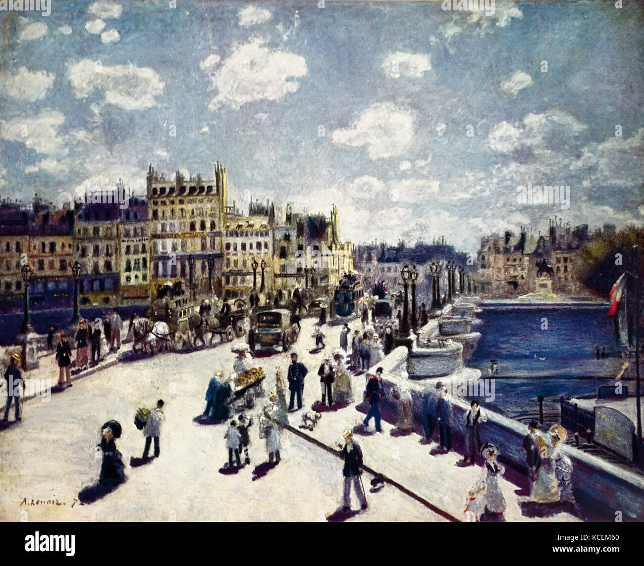 Pittura intitolato "Pont Neuf" di Pierre-Auguste Renoir (1841-1919) un artista francese di stile impressionista. In data xx secolo Foto Stock