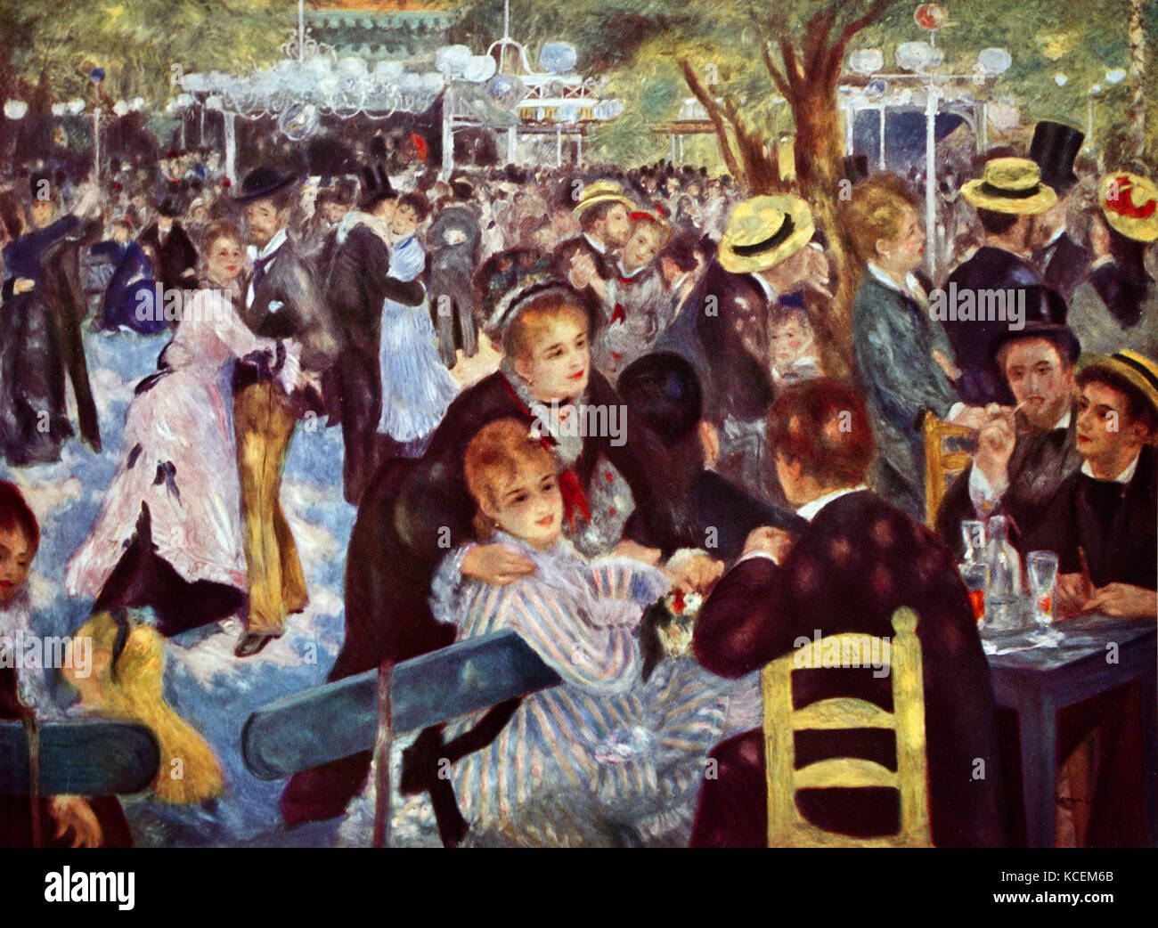 Pittura intitolato "Bal du moulin de la Galette" di Pierre-Auguste Renoir (1841-1919) un artista francese di stile impressionista. Datata del XIX secolo Foto Stock