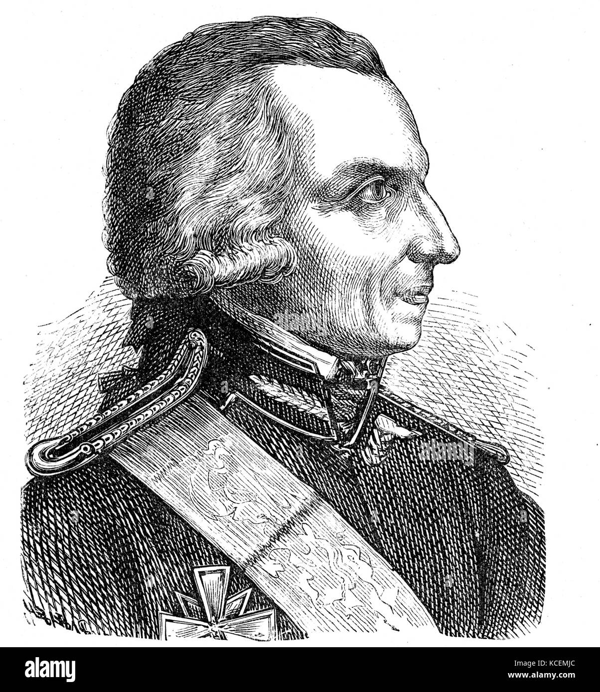 Sir Benjamin Thompson conte di Rumford, FRS (1753 - 1814) americano-Nato British Fisico e inventore il cui sfide alla stabilita teoria fisica erano parte del XIX secolo rivoluzione in termodinamica. Ha servito come tenente-colonnello del re American dragoni, parte della British forze lealisti, durante la guerra rivoluzionaria americana. Foto Stock