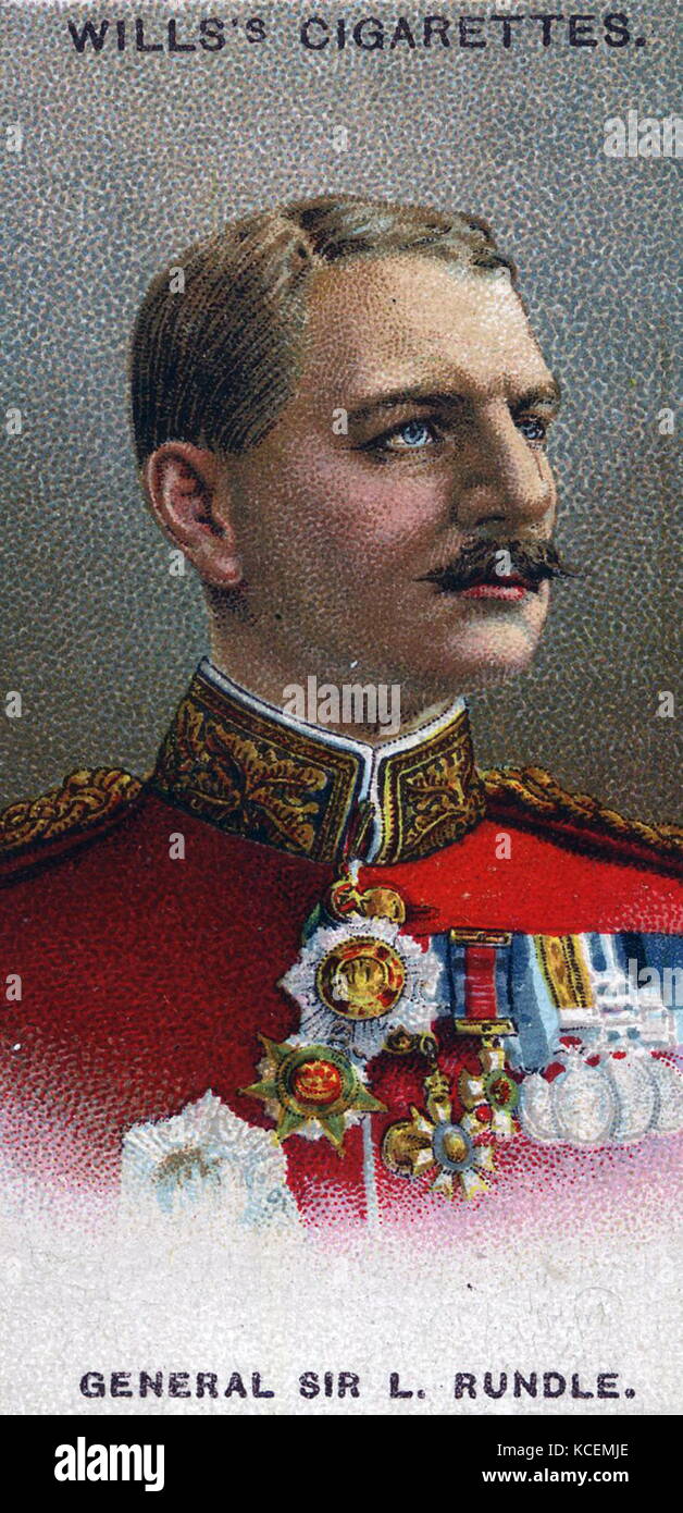 Leslie Rundle b.1856). Governatore e Comandante in Capo, Malta (1909-14). Scheda Chromolithographic 1917 Foto Stock