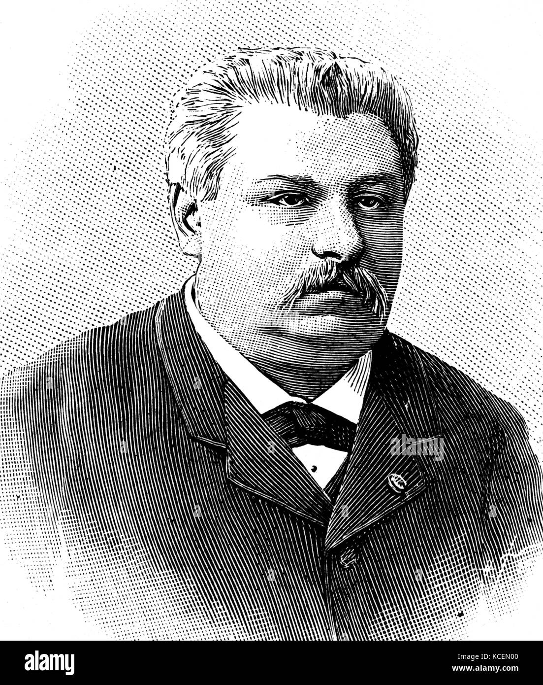 Jacques Émile Sarrau (1837 - 1904), chimico francese che ha fatto la ricerca su esplosivo onde d'urto, gli effetti degli esplosivi e ha sviluppato nuovi esplosivi. Foto Stock