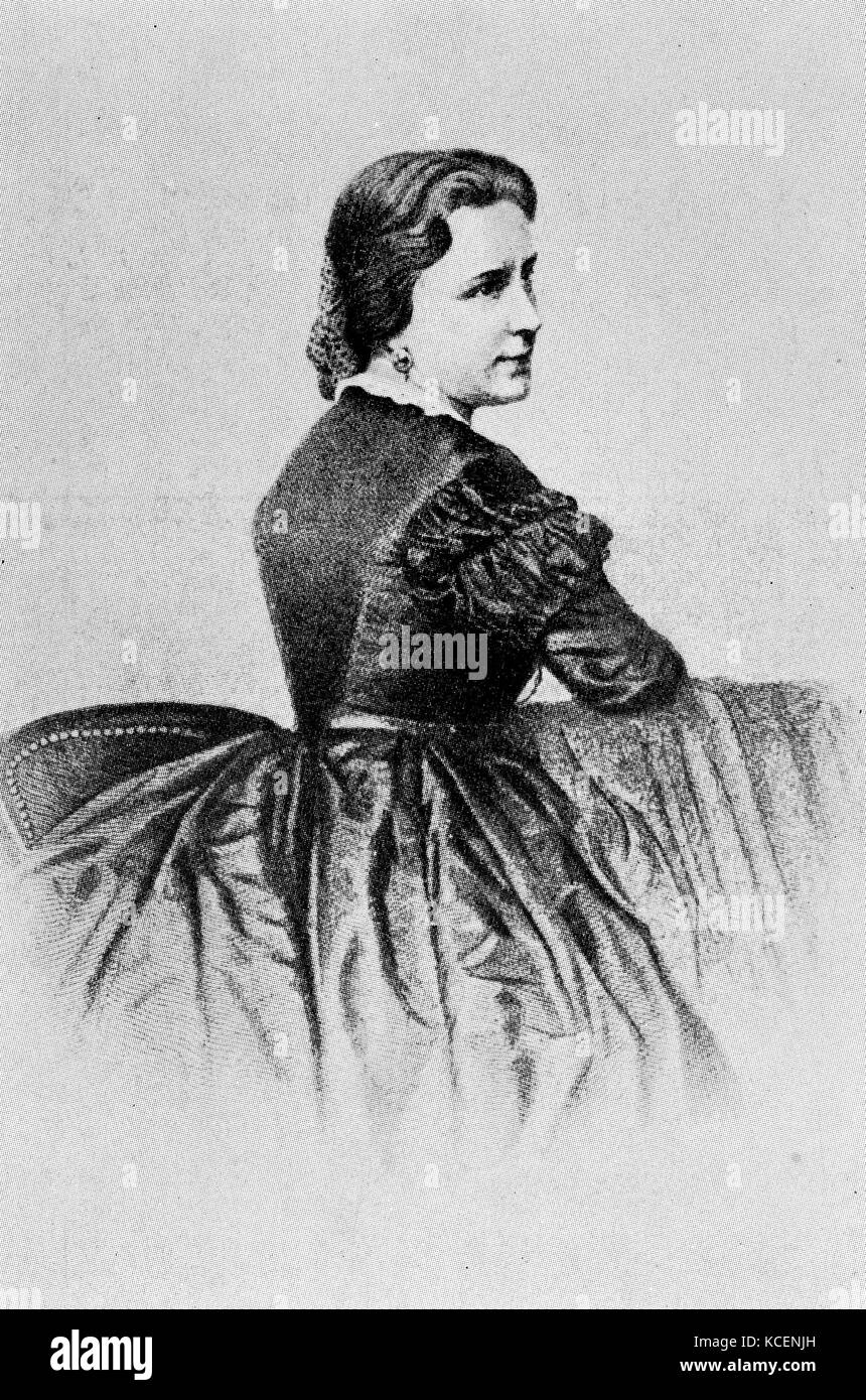 Fotografia di Minna ruspa (1809-1866) un attrice tedesca e prima moglie del compositore tedesco Wilhelm Richard Wagner (1813-1883). Datata del XIX secolo Foto Stock