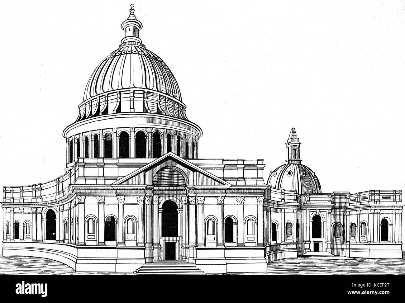 Modello originale per la Cattedrale di San Paolo progettato da Sir Christopher Wren (1632-1723) un architetto inglese. Risalenti al XVII secolo Foto Stock