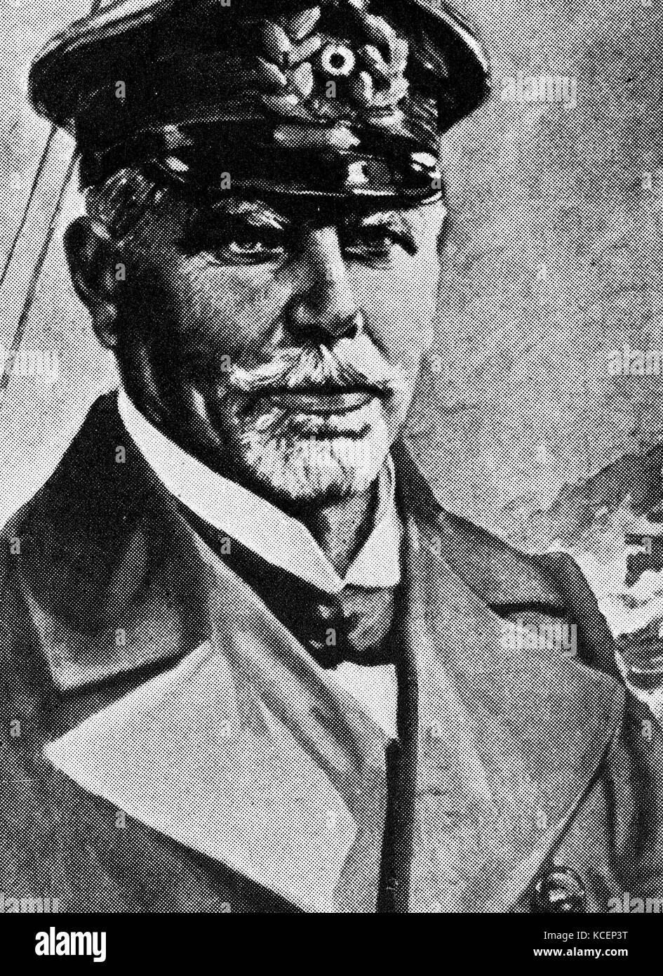 Ritratto di Maximilian von Spee (1861-1914) un ufficiale della marina del tedesco Kaiserliche Marine e comandante tedesco Asia Orientale Squadron durante la Grande Guerra. In data xx secolo Foto Stock