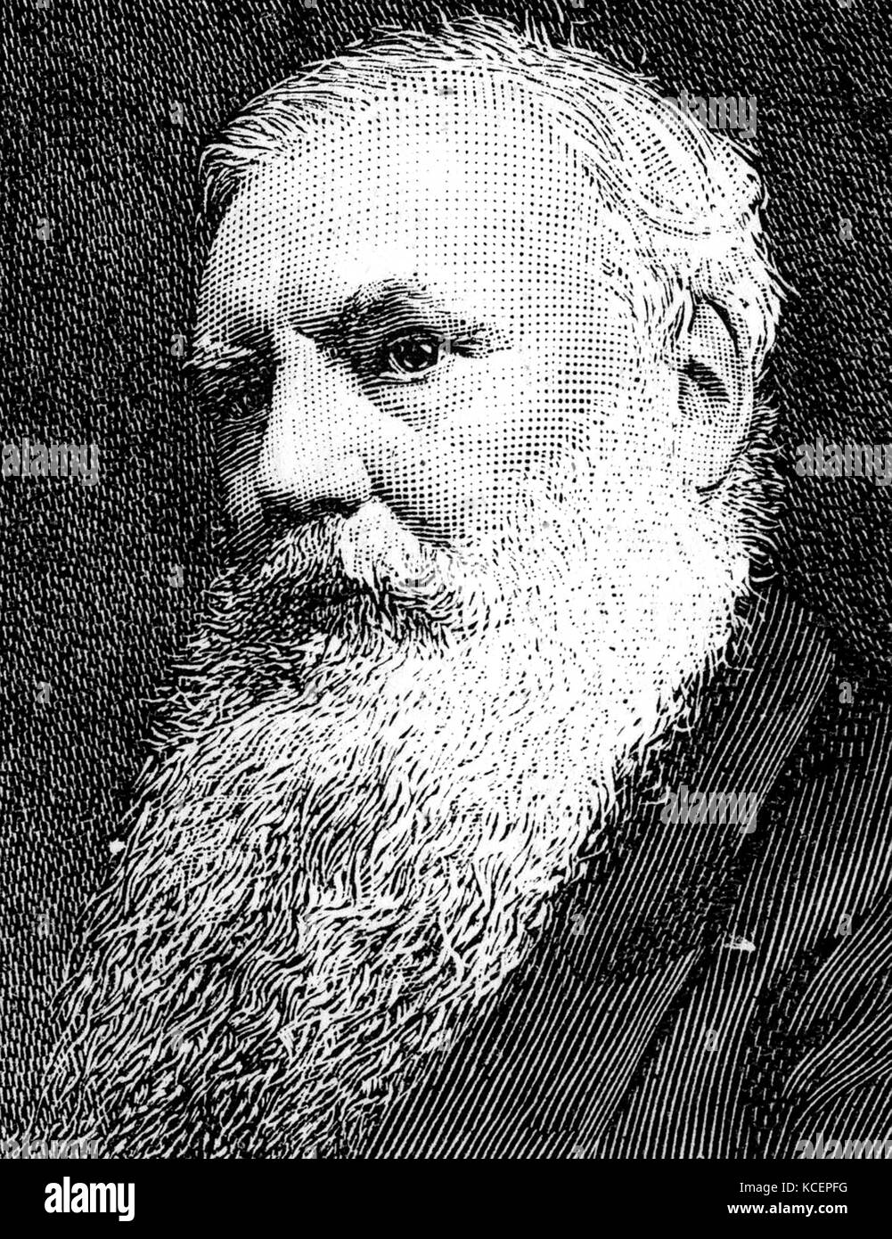 Ritratto di Henry Baker Tristram (1822-1906) Un ecclesiastico inglese, studioso della Bibbia, viaggiatore e ornitologo. Datata del XIX secolo Foto Stock