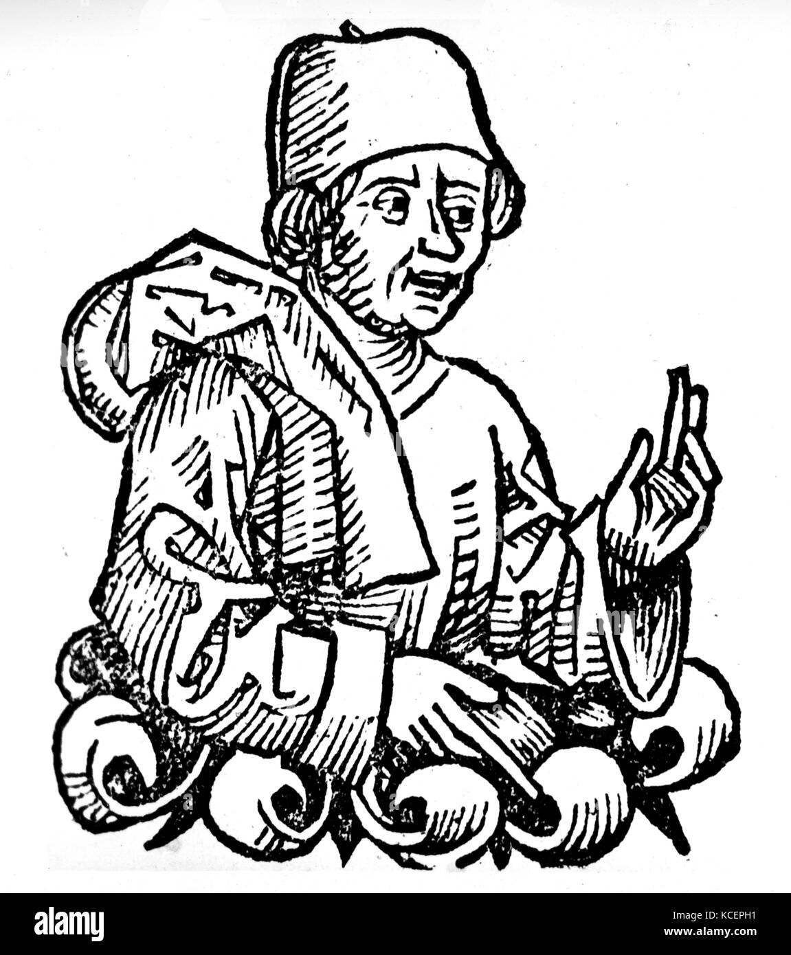 Ritratto di Tucidide (460 BC-395 BC) ateniese storico e generale. Datata iv secolo A.C. Foto Stock